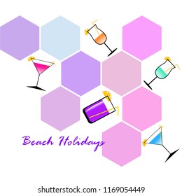coctail summer holiday vector background