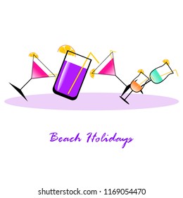 coctail summer holiday vector background