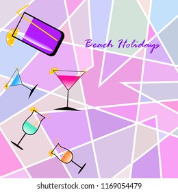 coctail summer holiday vector background