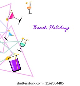 coctail summer holiday vector background