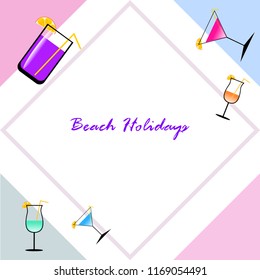 coctail summer holiday vector background