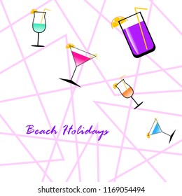 coctail summer holiday vector background