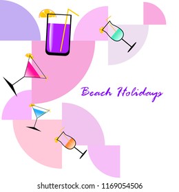 coctail summer holiday vector background