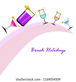 coctail summer holiday vector background