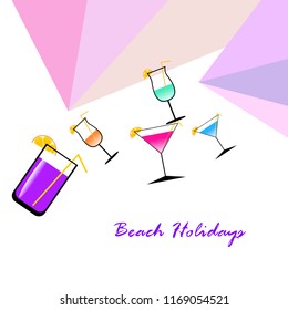 coctail summer holiday vector background