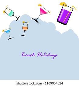 coctail summer holiday vector background