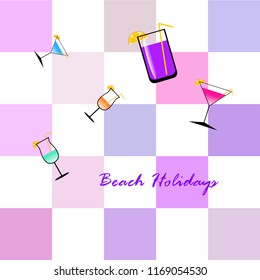 coctail summer holiday vector background