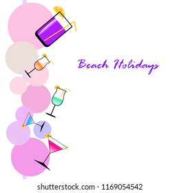 coctail summer holiday vector background