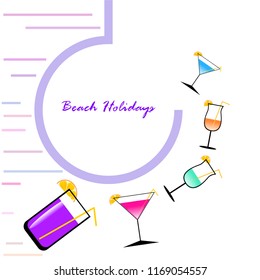 coctail summer holiday vector background
