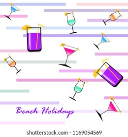 coctail summer holiday vector background