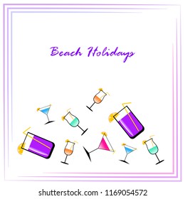 coctail summer holiday vector background