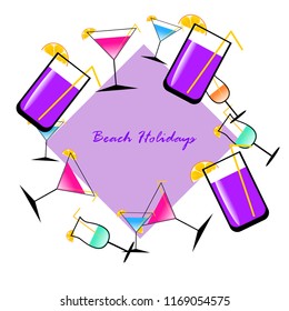 coctail summer holiday vector background