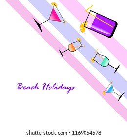 coctail summer holiday vector background