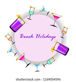 coctail summer holiday vector background