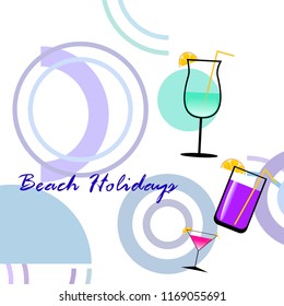 coctail summer holiday vector background