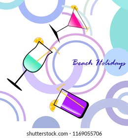 coctail summer holiday vector background