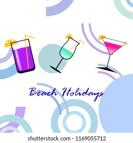 coctail summer holiday vector background