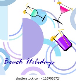 coctail summer holiday vector background