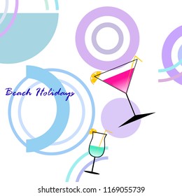 coctail summer holiday vector background
