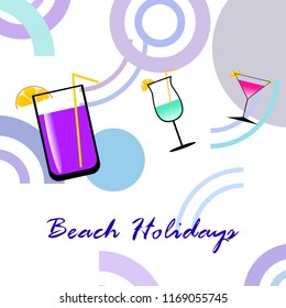 coctail summer holiday vector background
