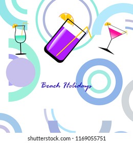 coctail summer holiday vector background