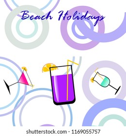 coctail summer holiday vector background