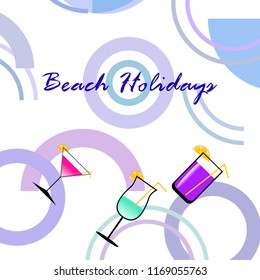 coctail summer holiday vector background