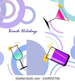 coctail summer holiday vector background
