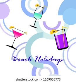 coctail summer holiday vector background