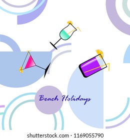 coctail summer holiday vector background