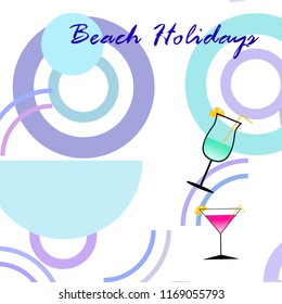 coctail summer holiday vector background