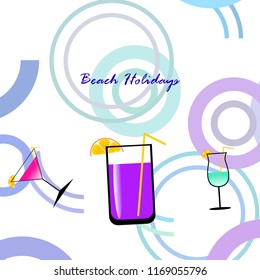 coctail summer holiday vector background