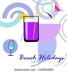 coctail summer holiday vector background