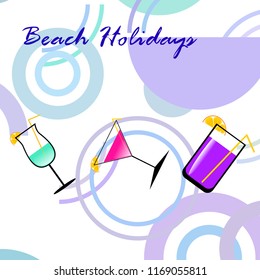coctail summer holiday vector background