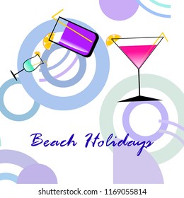 coctail summer holiday vector background