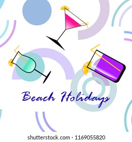 coctail summer holiday vector background