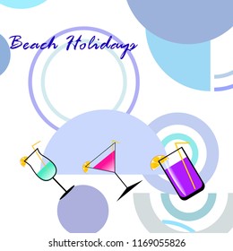 coctail summer holiday vector background