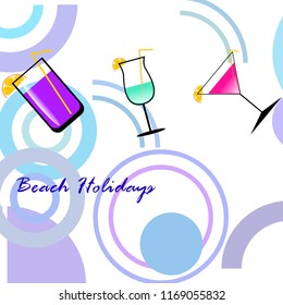 coctail summer holiday vector background