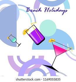 coctail summer holiday vector background