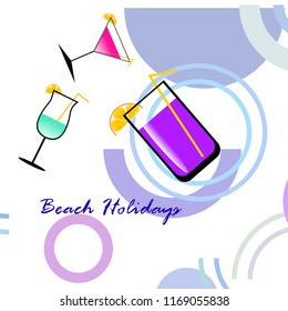 coctail summer holiday vector background