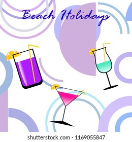 coctail summer holiday vector background