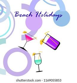coctail summer holiday vector background