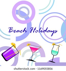 coctail summer holiday vector background
