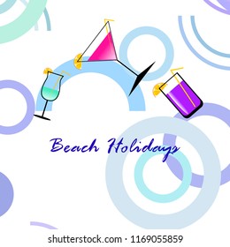 coctail summer holiday vector background