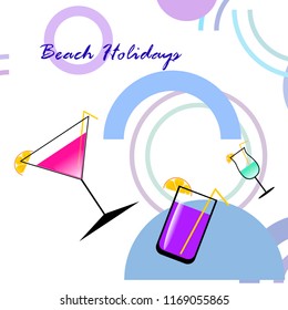coctail summer holiday vector background