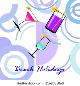 coctail summer holiday vector background