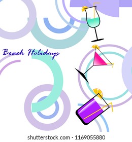 coctail summer holiday vector background
