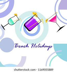 coctail summer holiday vector background