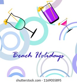 coctail summer holiday vector background