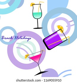 coctail summer holiday vector background